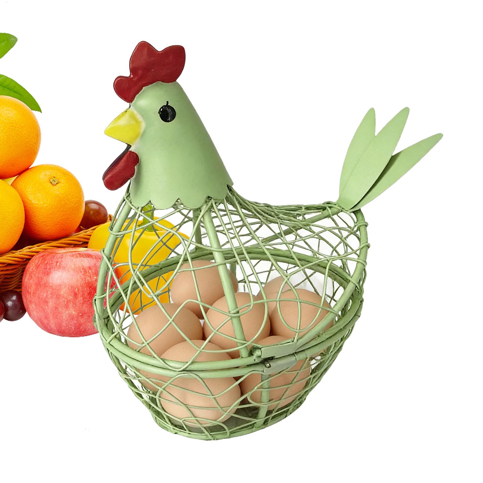 Food Snacks Basket - Wire Egg Basket Countertop Metal Storage
