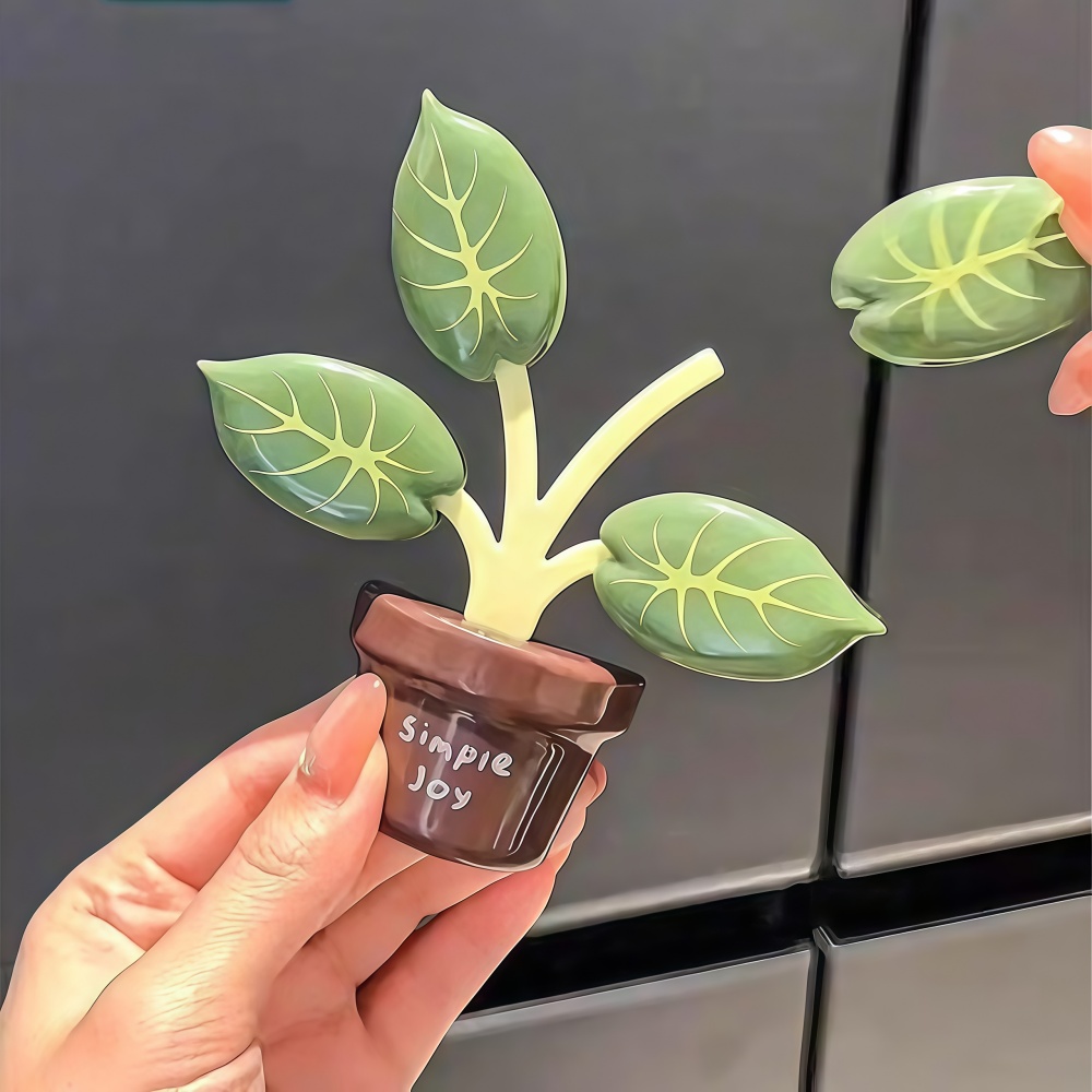 Food Snacks That Are Green - Green Plant Leaf Magnetic Sealing Clip,