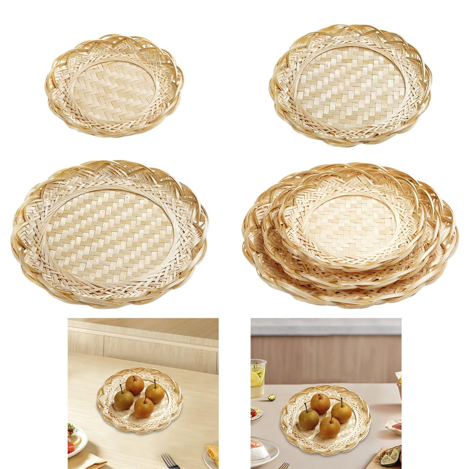 Bamboo Basket Tray Food Storag - Food Snacks Basket review and price