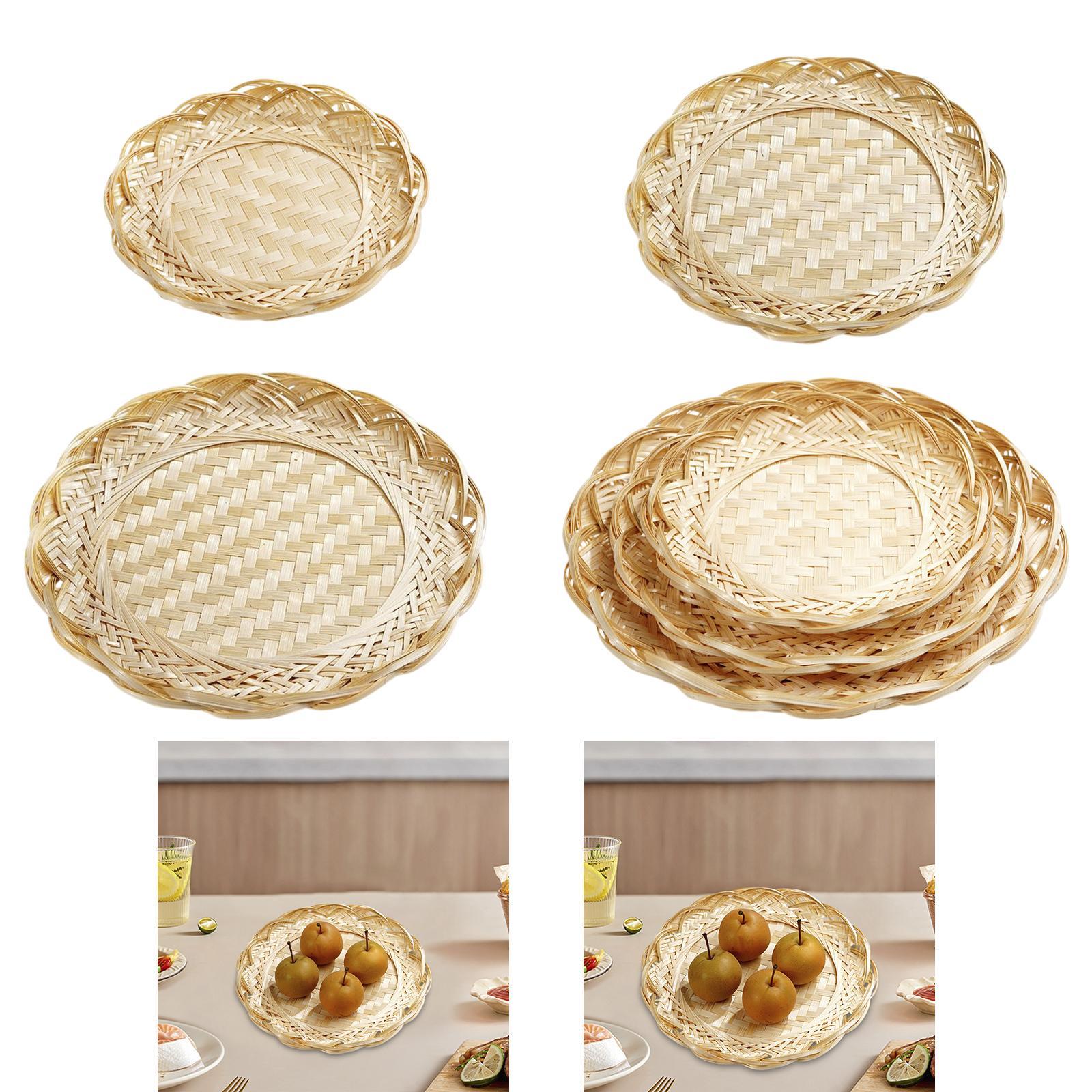 Bamboo Basket Tray Food Storag - Food Snacks Basket review and price