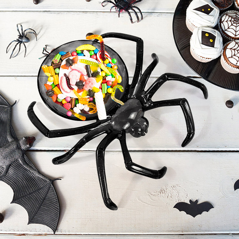 Halloween Spiders Shaped Bowl  - Food Snacks Basket review and price