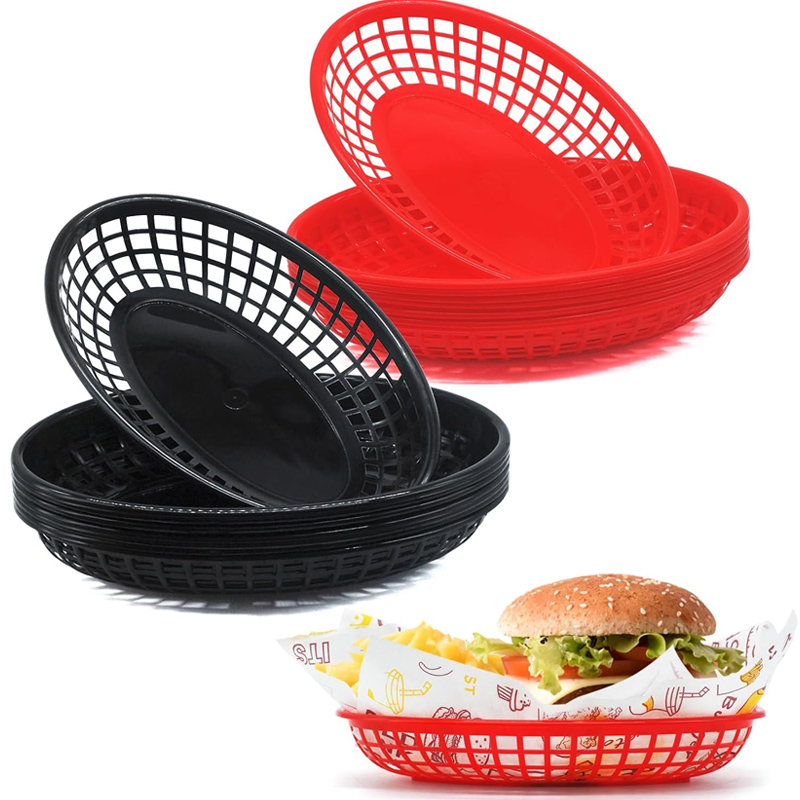 Plastic Fast Food Basket Oval  - Food Snacks Basket review and price