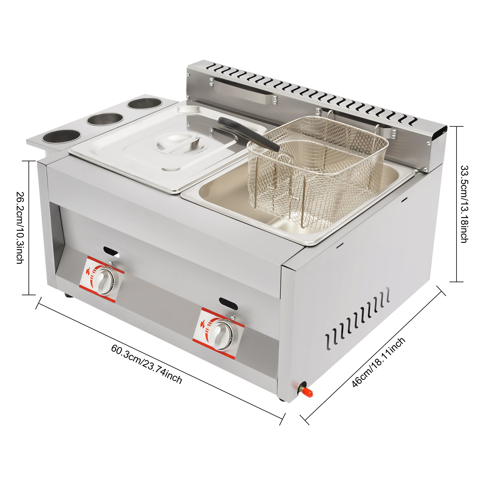 Commercial Deep Fryer 2-Tank 6 - Food Snacks Basket review and price