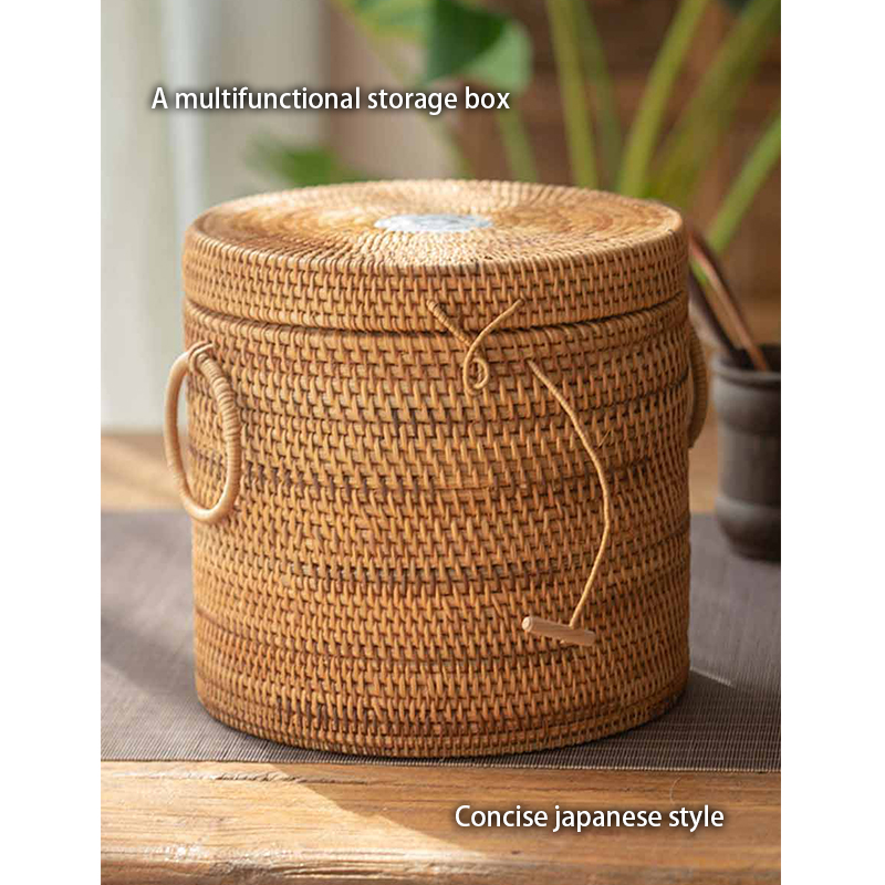 Handwoven Rattan Tea Storage B - Food Snacks That Are Green review and price