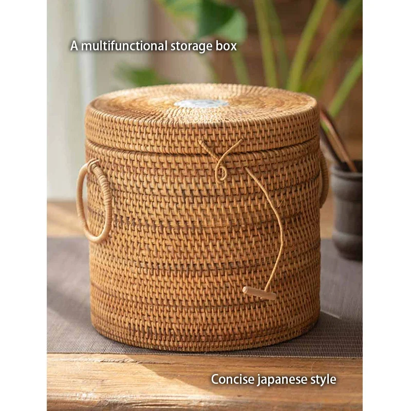 Handwoven Rattan Tea Storage B - Food Snacks That Are Green review and price