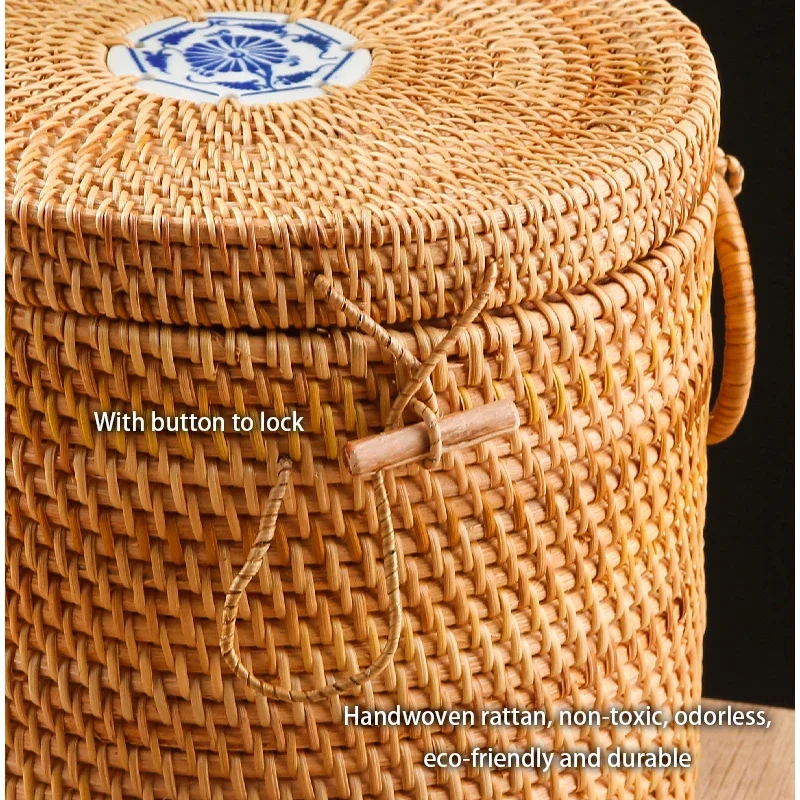Handwoven Rattan Tea Storage B - Food Snacks That Are Green review and price